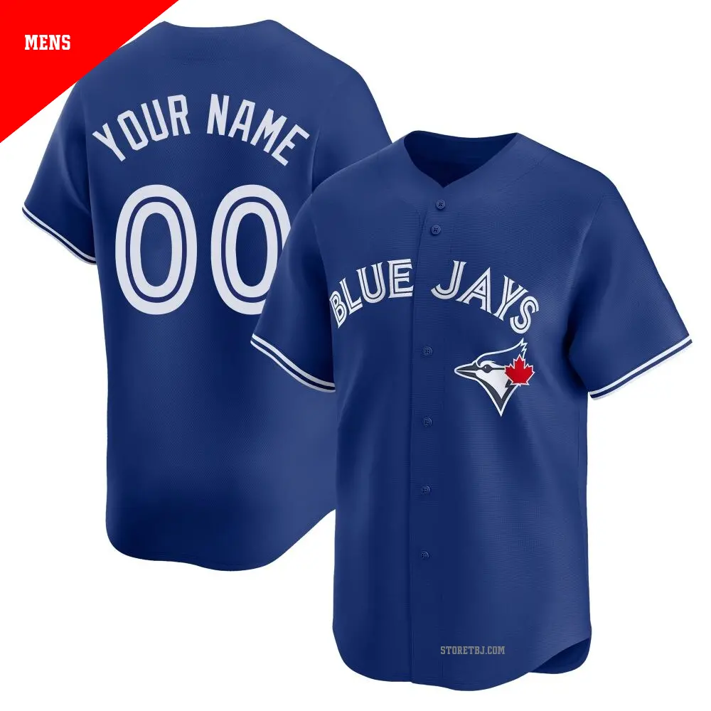 Men's ＃00 Custom Toronto Blue Jays Royal Limited Alternate Jersey