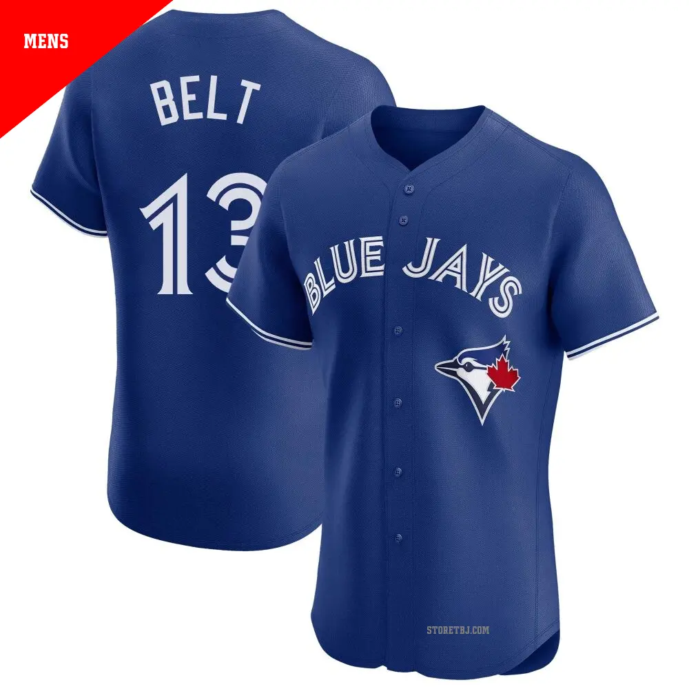 Men's ＃13 Brandon Belt Toronto Blue Jays Royal Elite Alternate Jersey
