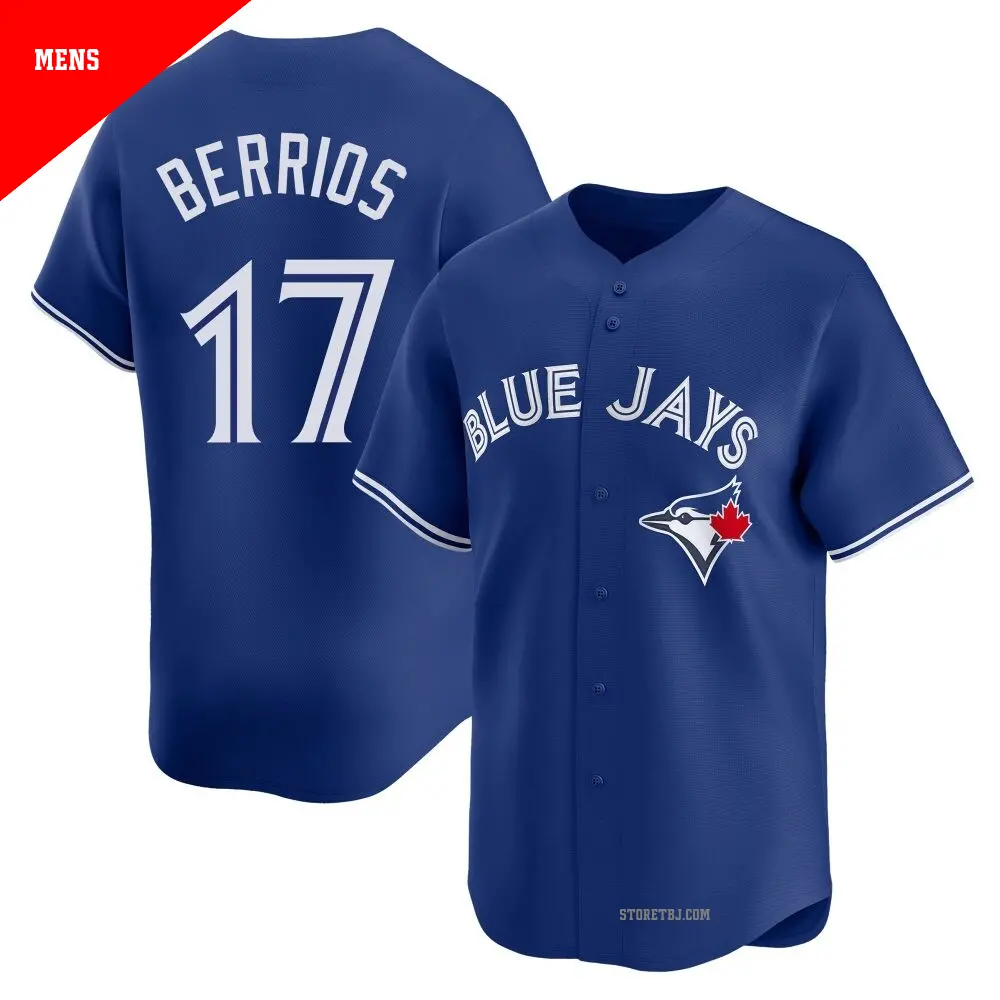 Men's #17 Jose Berrios Toronto Blue Jays Royal Limited Alternate