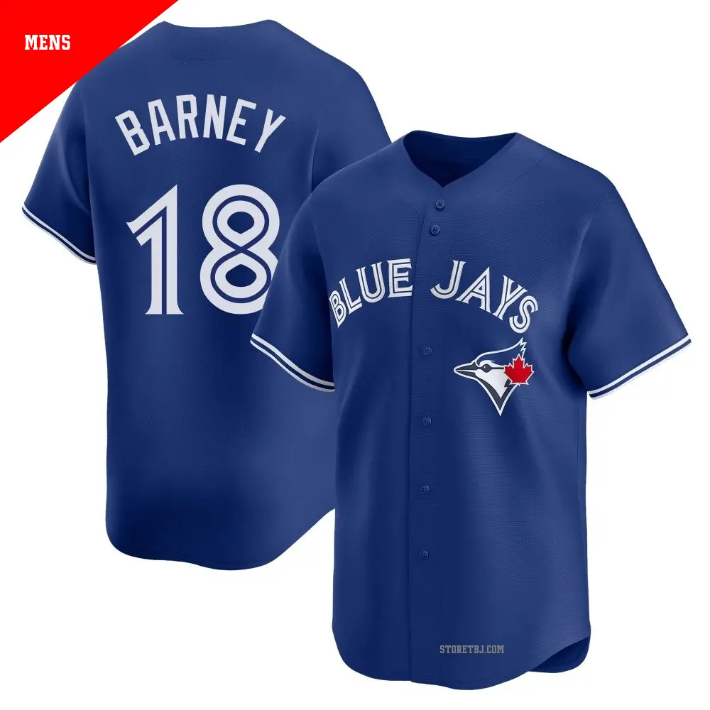 Men's ＃18 Darwin Barney Toronto Blue Jays Royal Limited Alternate Jersey