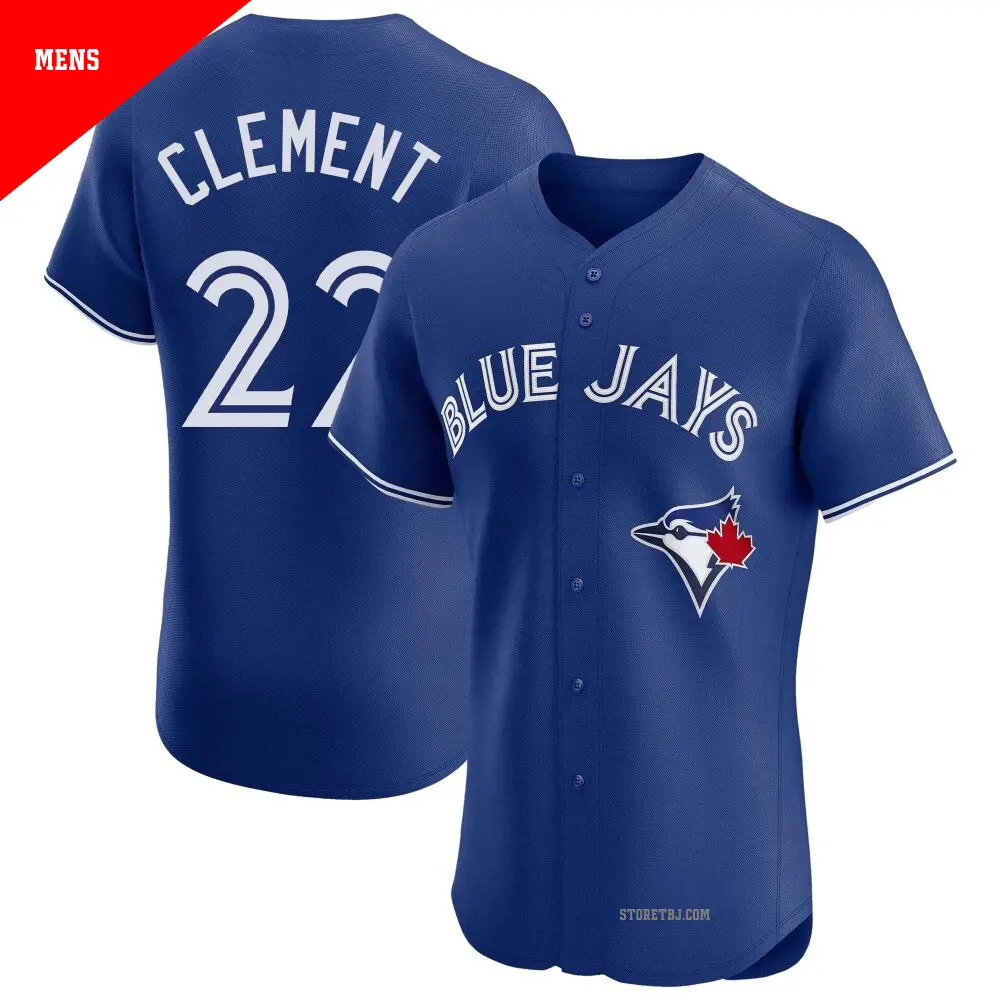 Men's ＃22 Ernie Clement Toronto Blue Jays Royal Elite Alternate Jersey