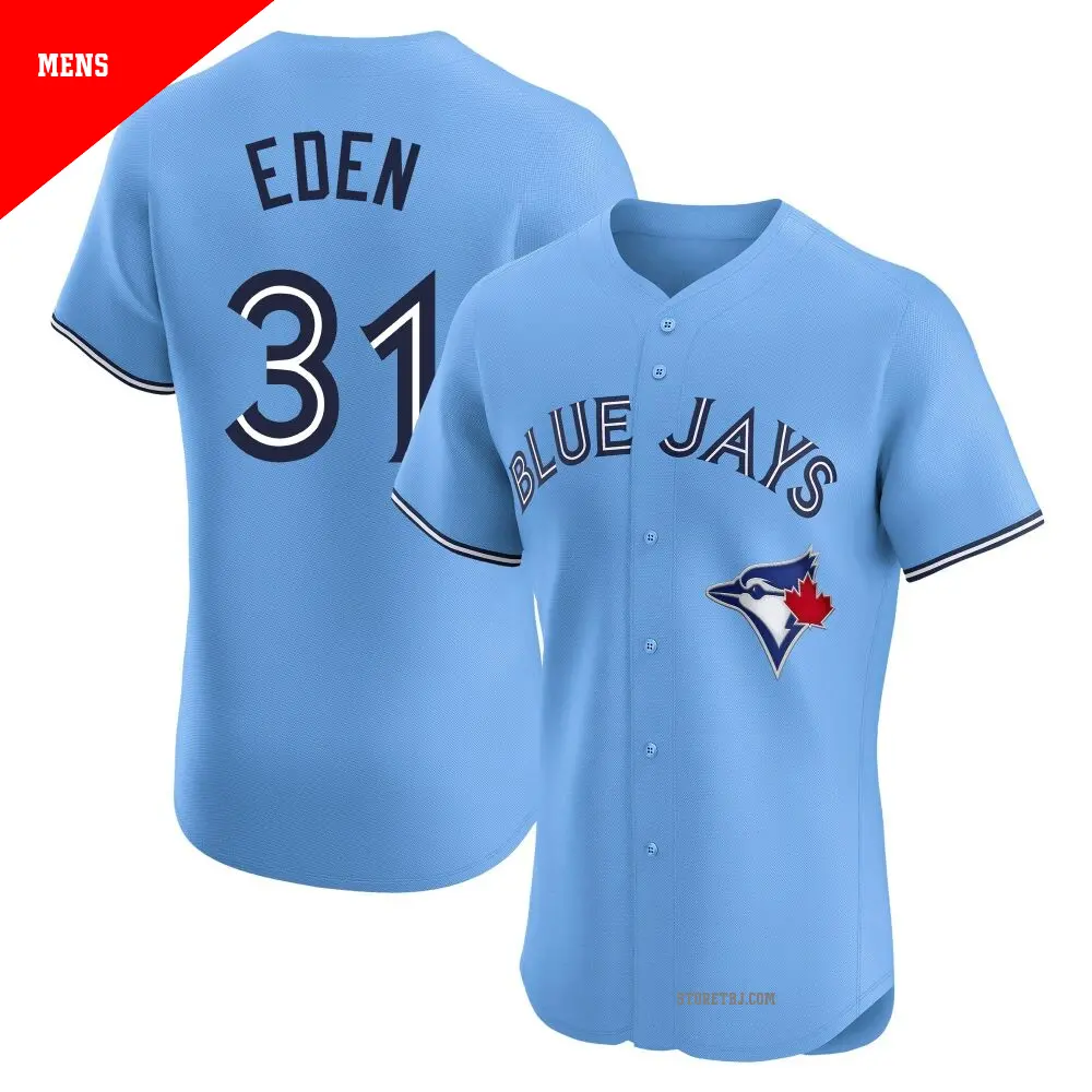 Men's ＃31 Cam Eden Toronto Blue Jays Blue Elite Powder Alternate Jersey