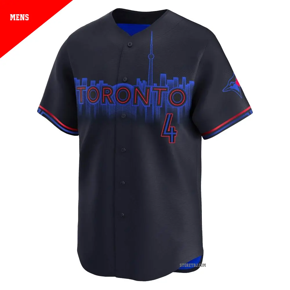 Men's #4 George Springer Toronto Blue Jays Black Limited
