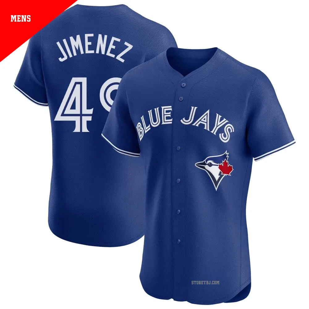 Men's ＃49 Leo Jimenez Toronto Blue Jays Royal Elite Alternate Jersey