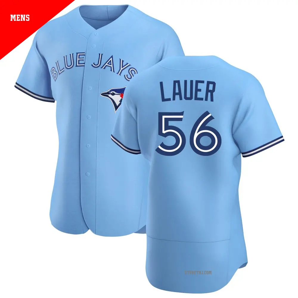 Men's ＃56 Eric Lauer Toronto Blue Jays Blue Authentic Powder Alternate Jersey