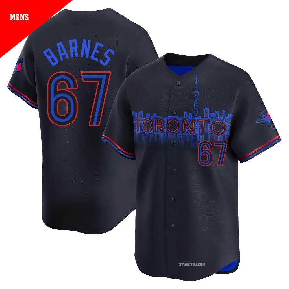 Men's ＃67 Jacob Barnes Toronto Blue Jays Black Limited 2024 City Connect Jersey