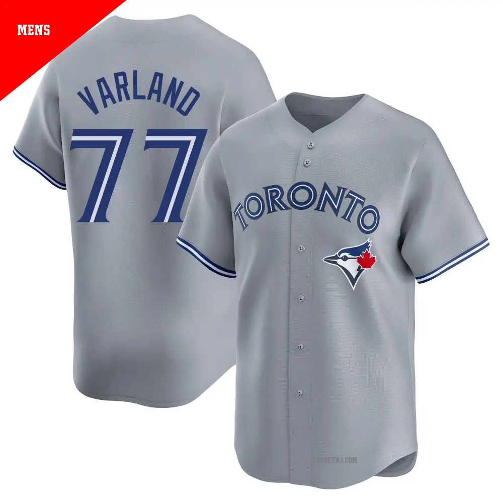 Youth #77 Louis Varland Toronto Blue Jays Gray Limited Away