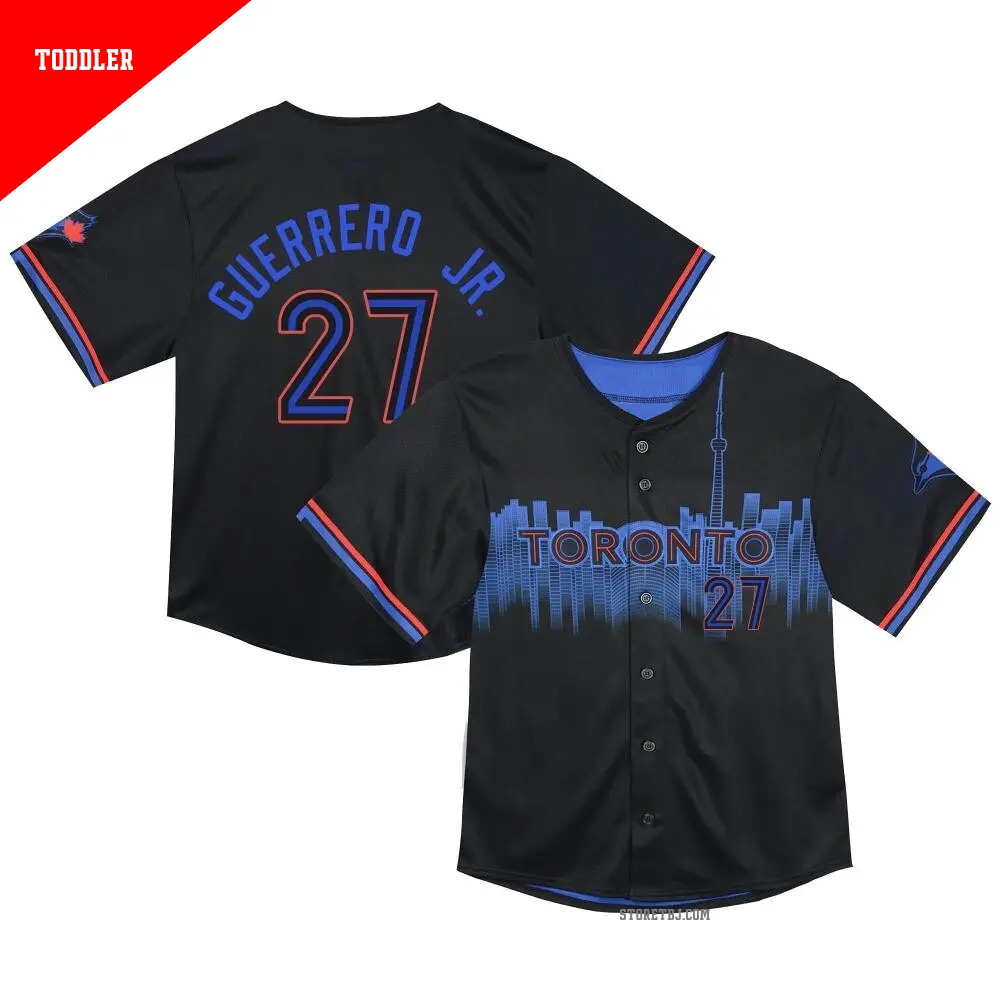 Toddler #27 Vladimir Guerrero Jr. Toronto Blue Jays Black