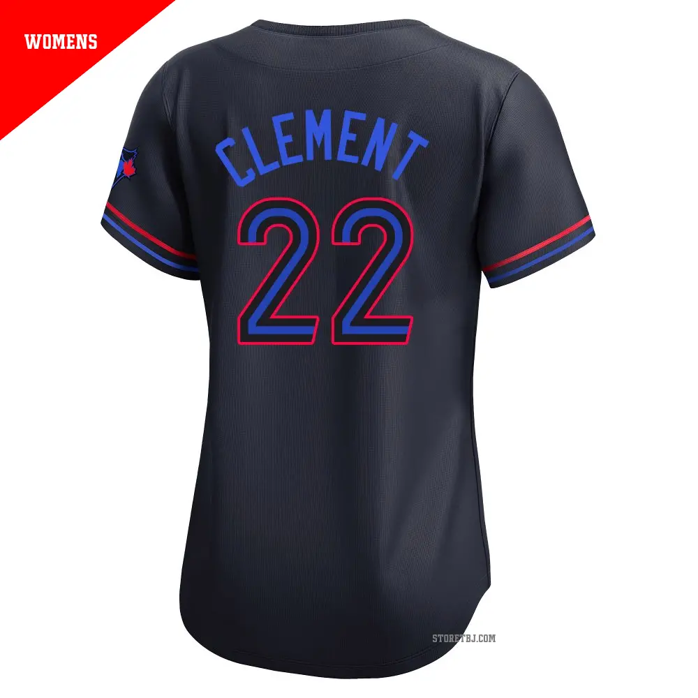 Jaylime Youth #28 Ernie Clement Toronto Blue Jays Black/White