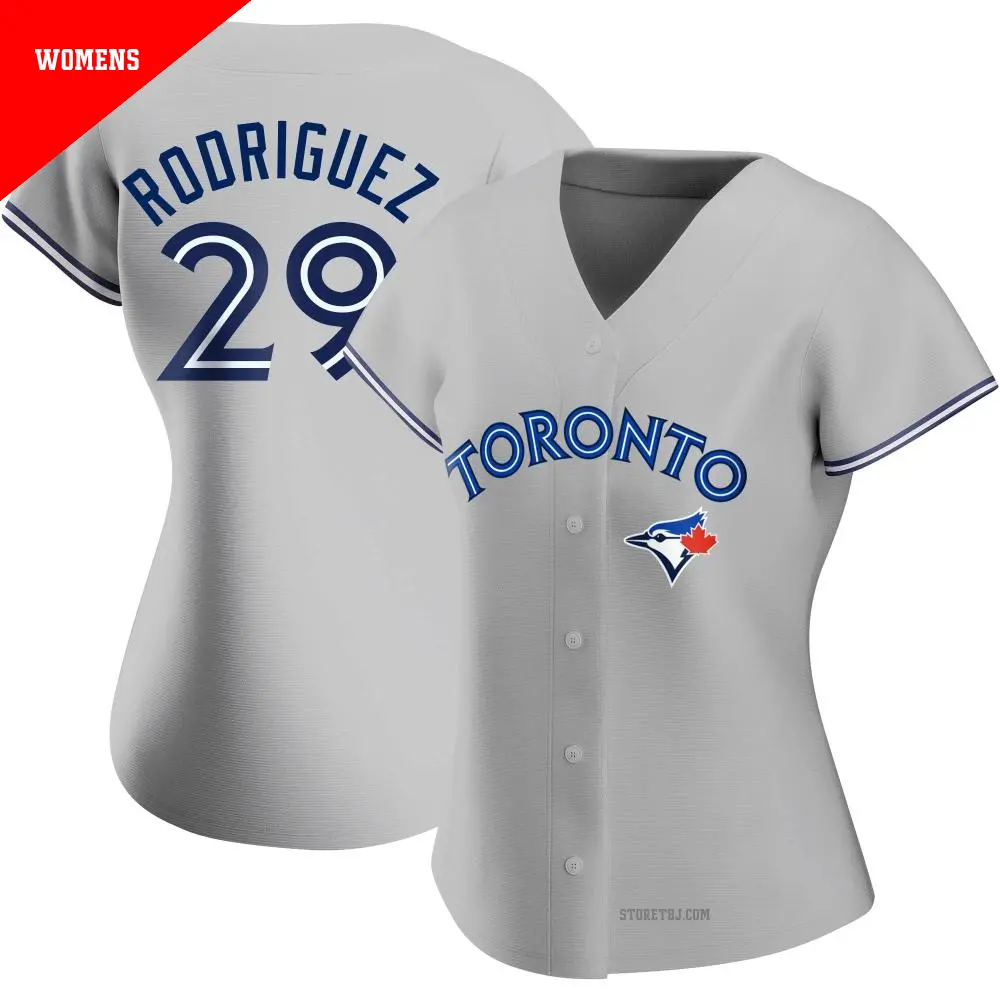 Women's #29 Yariel Rodriguez Toronto Blue Jays Gray Replica