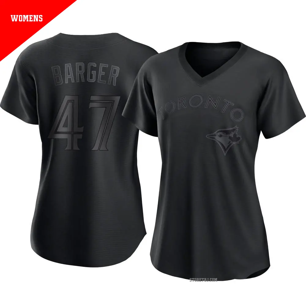 Women's ＃47 Addison Barger Toronto Blue Jays Black Authentic Pitch Fashion Jersey