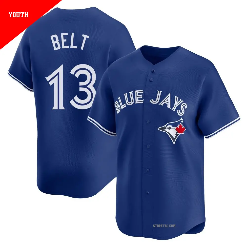 Youth ＃13 Brandon Belt Toronto Blue Jays Royal Limited Alternate Jersey