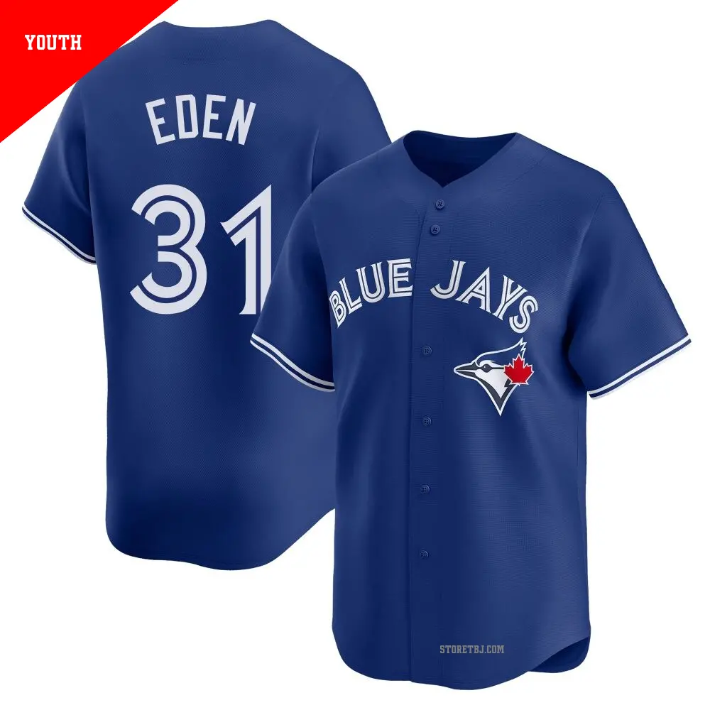 Youth ＃31 Cam Eden Toronto Blue Jays Royal Limited Alternate Jersey