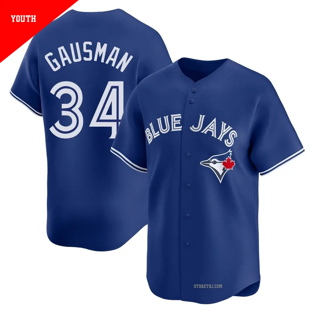 Youth #34 Kevin Gausman Toronto Blue Jays Black Limited 2024