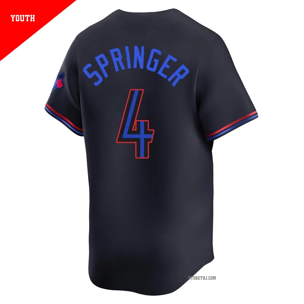 RUNSEOKJIN_epTOUR S/S JERSEY ロンドン Youth #4 George Springer Toronto Blue Jays Black Limited