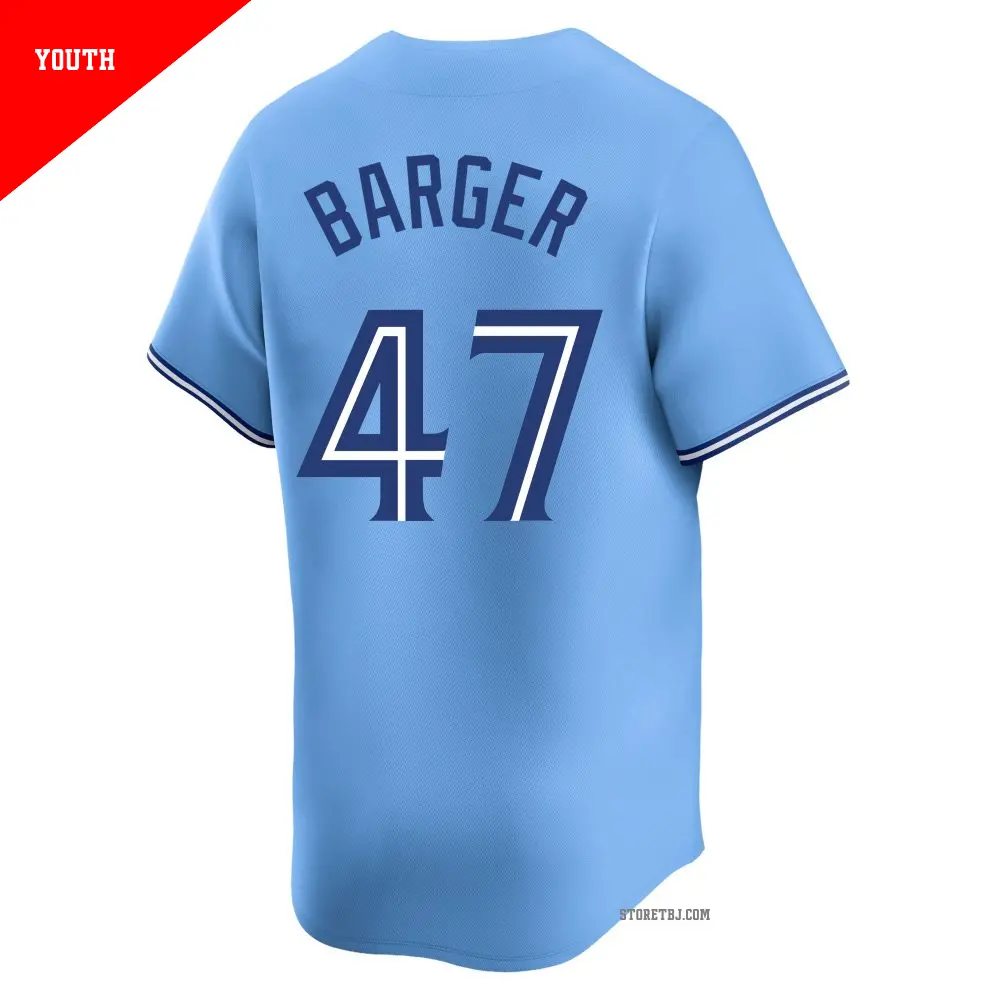 Youth #47 Addison Barger Toronto Blue Jays Blue Limited