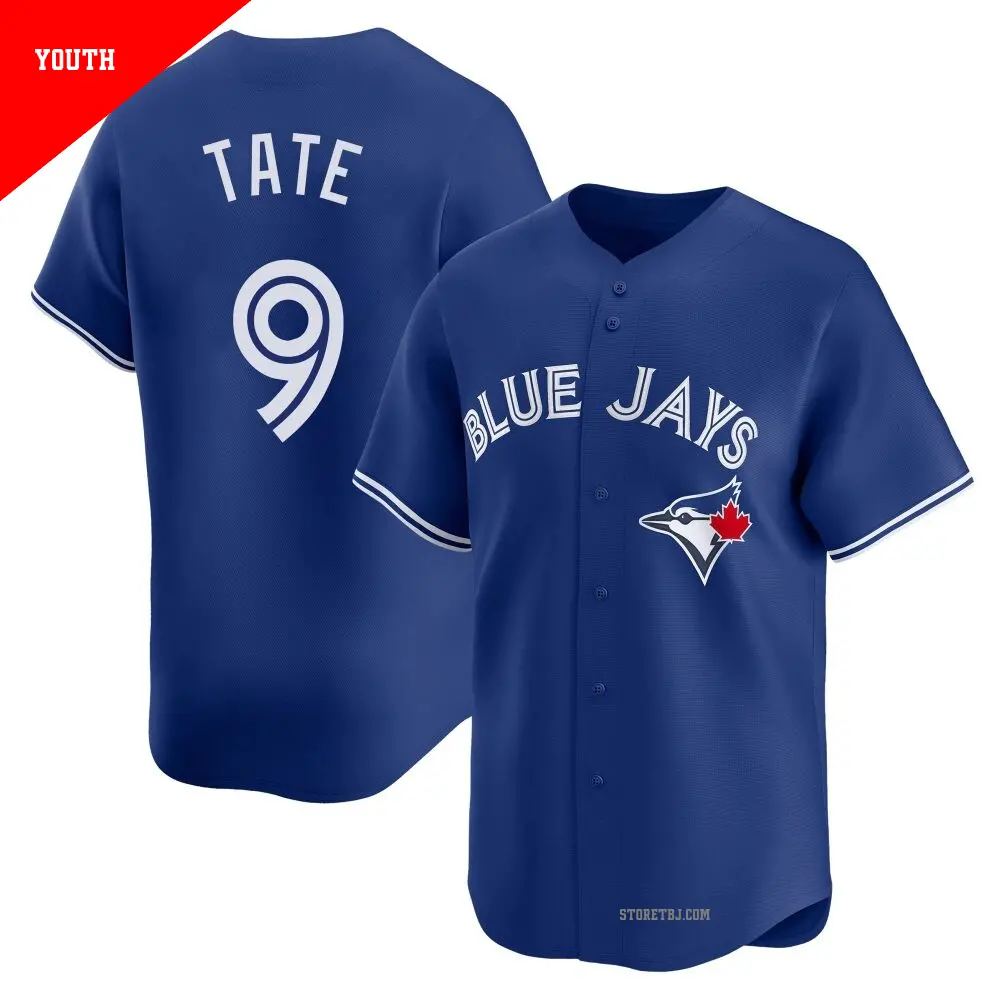 Youth ＃9 Dillon Tate Toronto Blue Jays Royal Limited Alternate Jersey